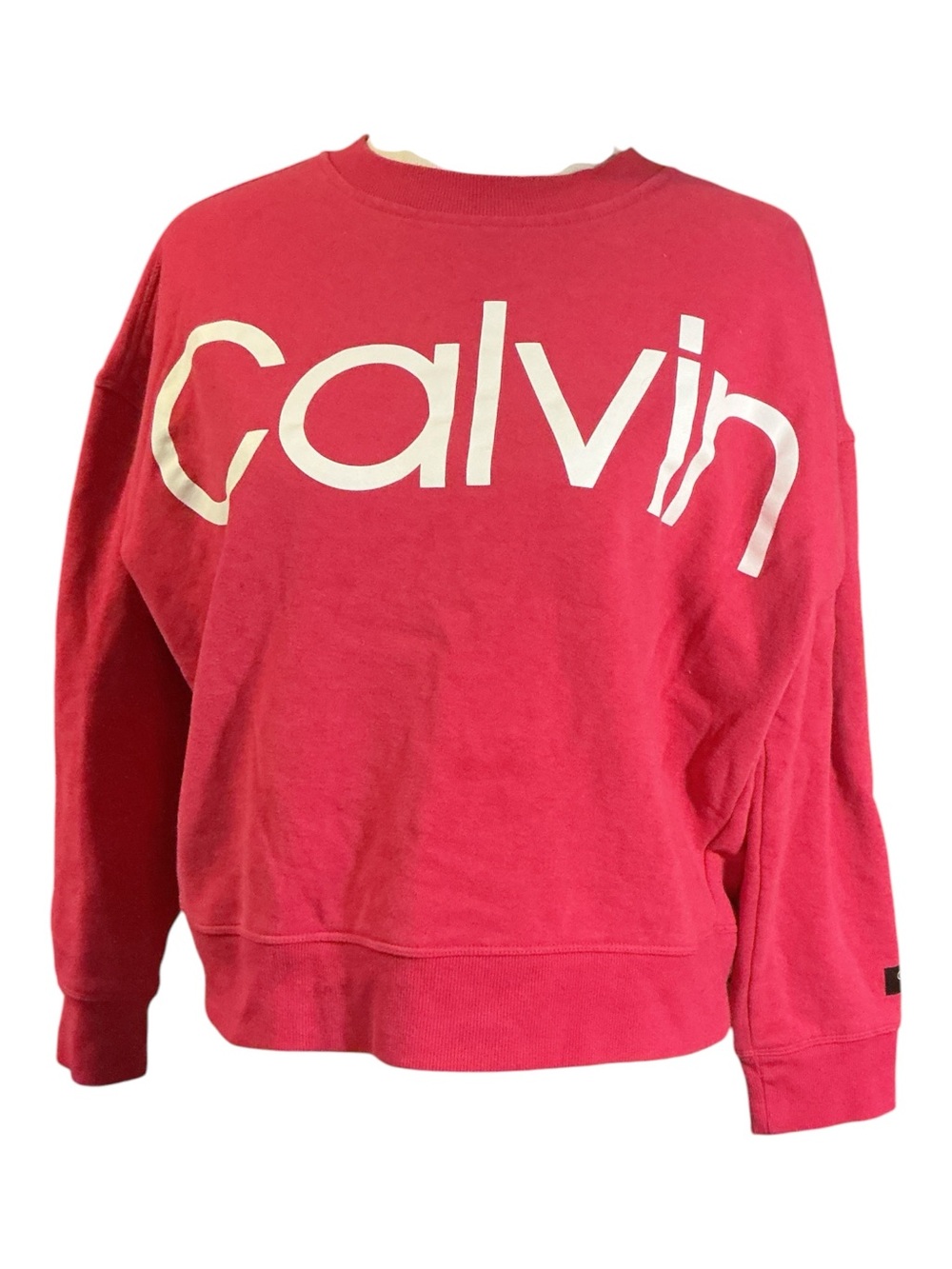Calvin Klein Pink Crewneck Sweatshirt with White Calvin Logo